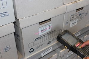 Document management hand scanner and barcode system